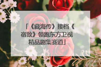 《藏海传》接档《宿敌》领跑东方卫视精品剧集赛道