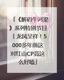 《解码牛河梁》系列特别节目丨龙凤呈祥！5000多年前这对红山CP竟这么好嗑