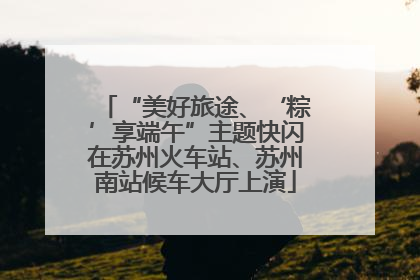 “美好旅途、‘粽’享端午”主题快闪在苏州火车站、苏州南站候车大厅上演