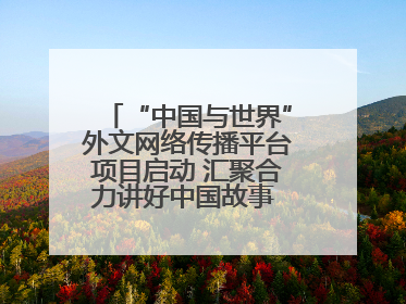 “中国与世界”外文网络传播平台项目启动 汇聚合力讲好中国故事 推进中外文明交流互鉴