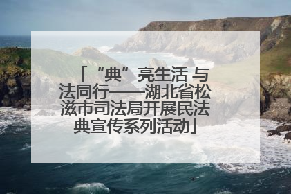 “典”亮生活 与法同行——湖北省松滋市司法局开展民法典宣传系列活动