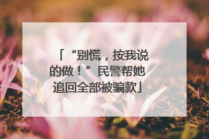 “别慌，按我说的做！”民警帮她追回全部被骗款