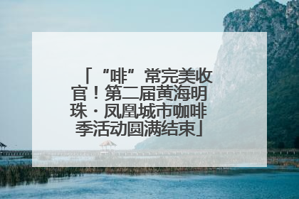 “啡”常完美收官！第二届黄海明珠・凤凰城市咖啡季活动圆满结束