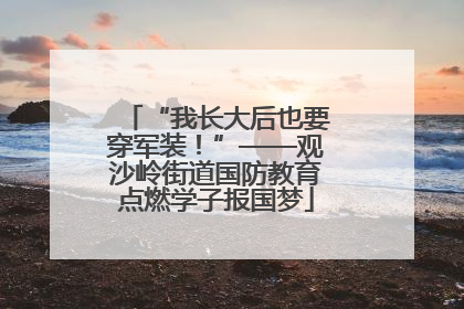 “我长大后也要穿军装！”——观沙岭街道国防教育点燃学子报国梦