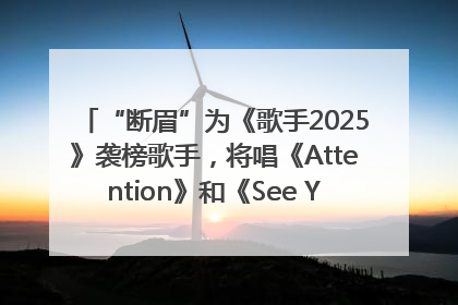 “断眉”为《歌手2025》袭榜歌手，将唱《Attention》和《See You Again》
