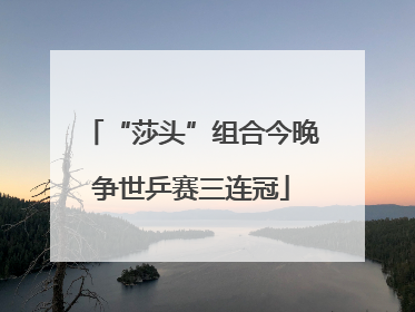 “莎头”组合今晚争世乒赛三连冠