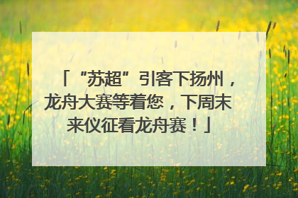 “苏超”引客下扬州，龙舟大赛等着您，下周末来仪征看龙舟赛！