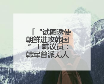 “试图诱使朝鲜进攻韩国”！韩议员：韩军曾派无人机侵入平壤