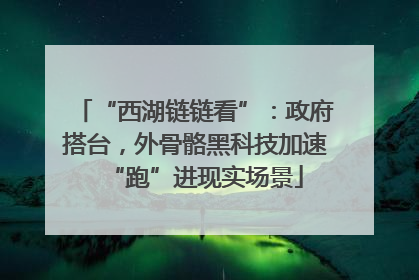 “西湖链链看”：政府搭台，外骨骼黑科技加速“跑”进现实场景