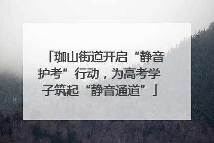 珈山街道开启“静音护考”行动，为高考学子筑起“静音通道”