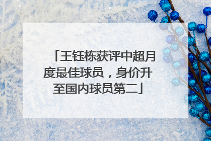 王钰栋获评中超月度最佳球员，身价升至国内球员第二