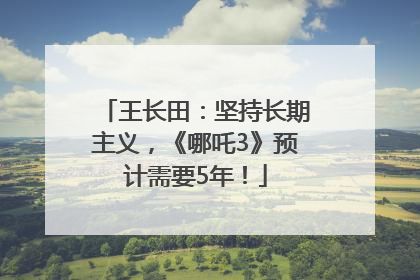 王长田：坚持长期主义，《哪吒3》预计需要5年！