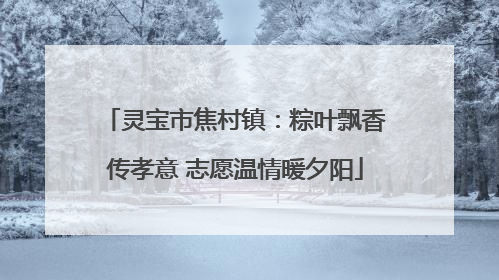 灵宝市焦村镇：粽叶飘香传孝意 志愿温情暖夕阳