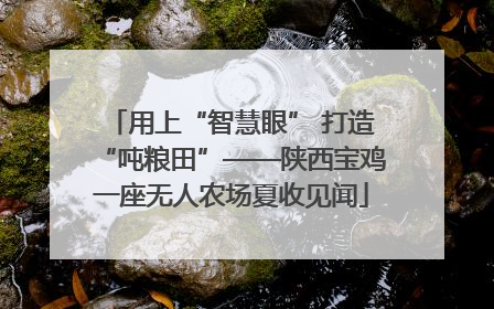 用上“智慧眼” 打造“吨粮田”——陕西宝鸡一座无人农场夏收见闻