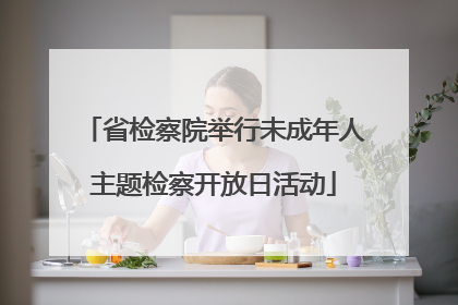 省检察院举行未成年人主题检察开放日活动