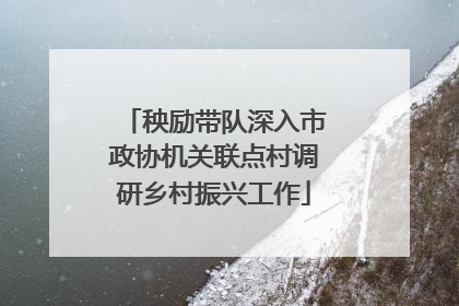 秧励带队深入市政协机关联点村调研乡村振兴工作