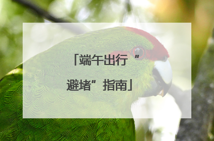 端午出行“避堵”指南