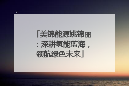 美锦能源姚锦丽：深耕氢能蓝海，领航绿色未来