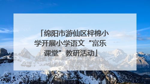 绵阳市游仙区梓棉小学开展小学语文“富乐课堂”教研活动