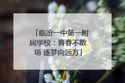 临汾一中第一附属学校：青春不散场 逐梦向远方