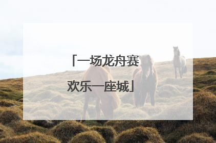 一场龙舟赛 欢乐一座城