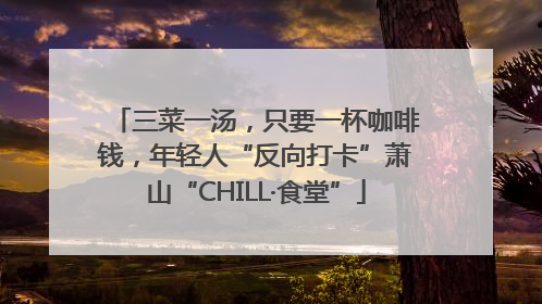 三菜一汤，只要一杯咖啡钱，年轻人“反向打卡”萧山“CHILL·食堂”