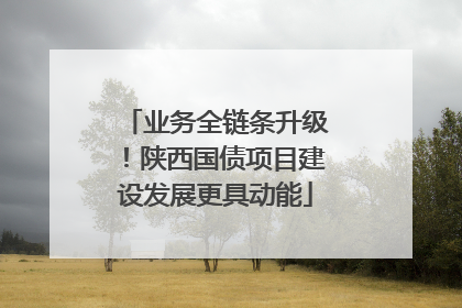 业务全链条升级！陕西国债项目建设发展更具动能