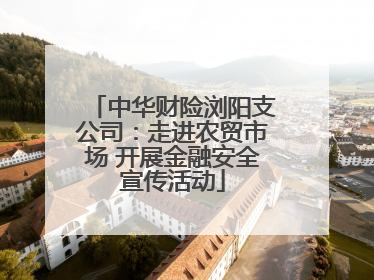 中华财险浏阳支公司：走进农贸市场 开展金融安全宣传活动