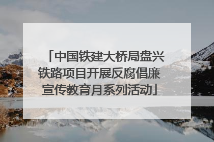 中国铁建大桥局盘兴铁路项目开展反腐倡廉宣传教育月系列活动