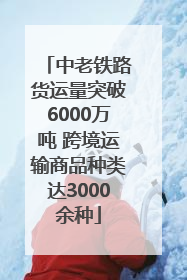 中老铁路货运量突破6000万吨 跨境运输商品种类达3000余种