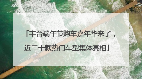 丰台端午节购车嘉年华来了，近二十款热门车型集体亮相