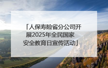 人保寿险省分公司开展2025年全民国家安全教育日宣传活动
