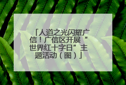 人道之光闪耀广信！广信区开展“世界红十字日”主题活动（图）
