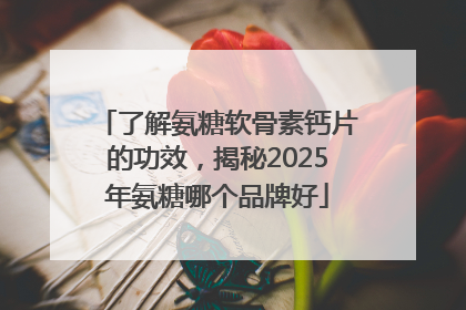 了解氨糖软骨素钙片的功效，揭秘2025年氨糖哪个品牌好