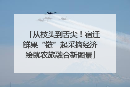 从枝头到舌尖！宿迁鲜果“链”起采摘经济绘就农旅融合新图景