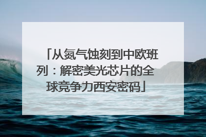 从氮气蚀刻到中欧班列：解密美光芯片的全球竞争力西安密码