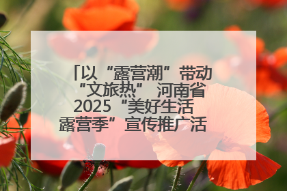 以“露营潮”带动“文旅热” 河南省2025“美好生活露营季”宣传推广活动在平舆县启动