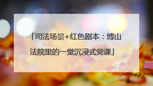 司法场景+红色剧本：博山法院里的一堂沉浸式党课