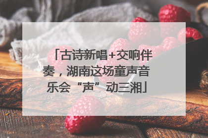 古诗新唱+交响伴奏，湖南这场童声音乐会“声”动三湘
