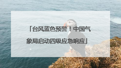 台风蓝色预警！中国气象局启动四级应急响应