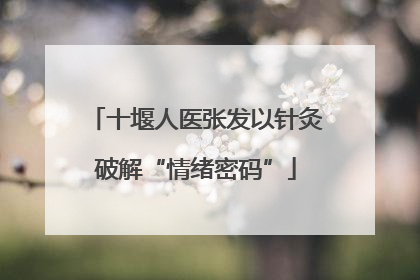 十堰人医张发以针灸破解“情绪密码”