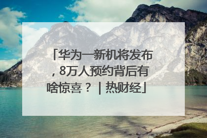 华为一新机将发布，8万人预约背后有啥惊喜？｜热财经