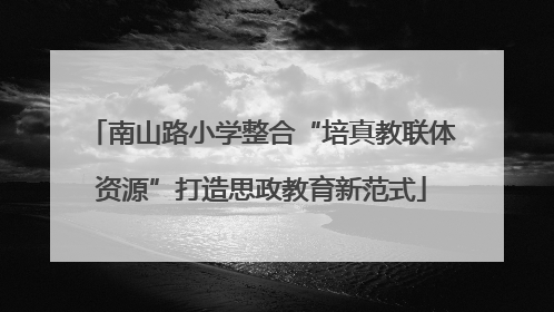 南山路小学整合“培真教联体资源”打造思政教育新范式