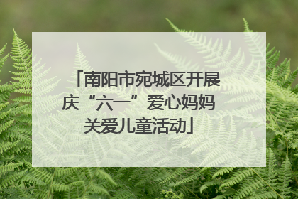 南阳市宛城区开展庆“六一”爱心妈妈关爱儿童活动