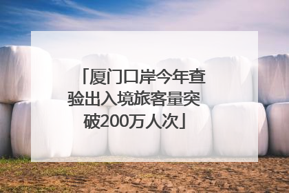 厦门口岸今年查验出入境旅客量突破200万人次