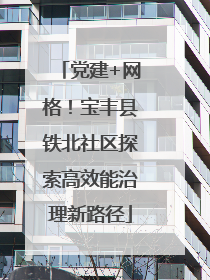 党建+网格！宝丰县铁北社区探索高效能治理新路径