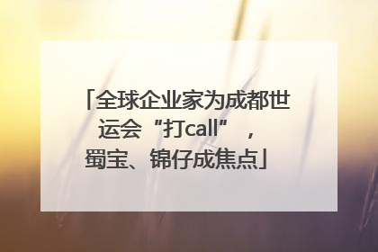全球企业家为成都世运会“打call”，蜀宝、锦仔成焦点