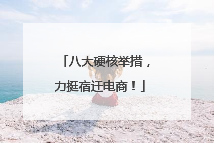 八大硬核举措，力挺宿迁电商！