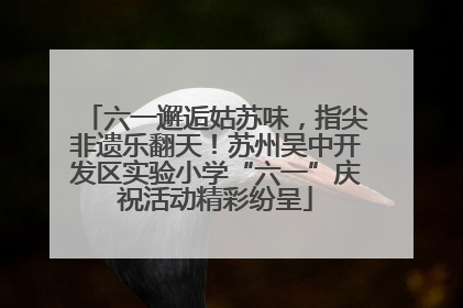 六一邂逅姑苏味，指尖非遗乐翻天！苏州吴中开发区实验小学“六一”庆祝活动精彩纷呈