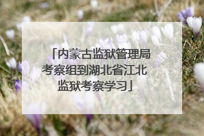 内蒙古监狱管理局考察组到湖北省江北监狱考察学习